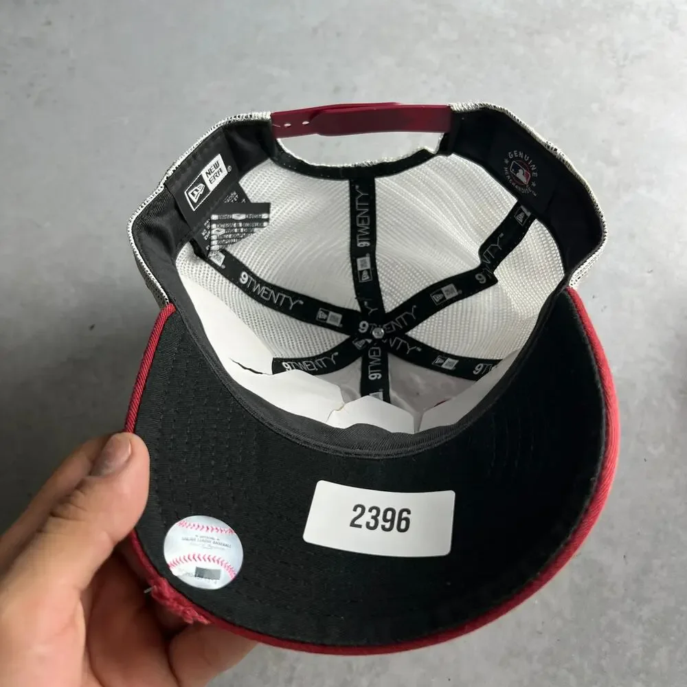 Arizona Diamondbacks MLB Cap Mesh Snap Back Baseball Adjustable Red Distressed